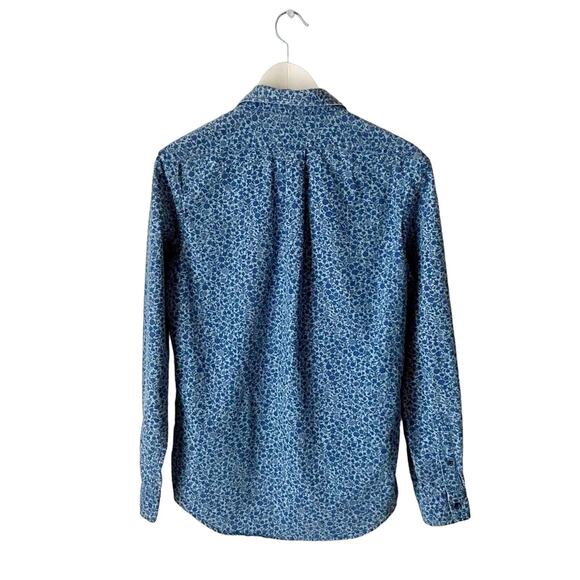 Old Navy Slim-Fit Floral Chambray Button-Down Shirt Size Small - Picture 2 of 5